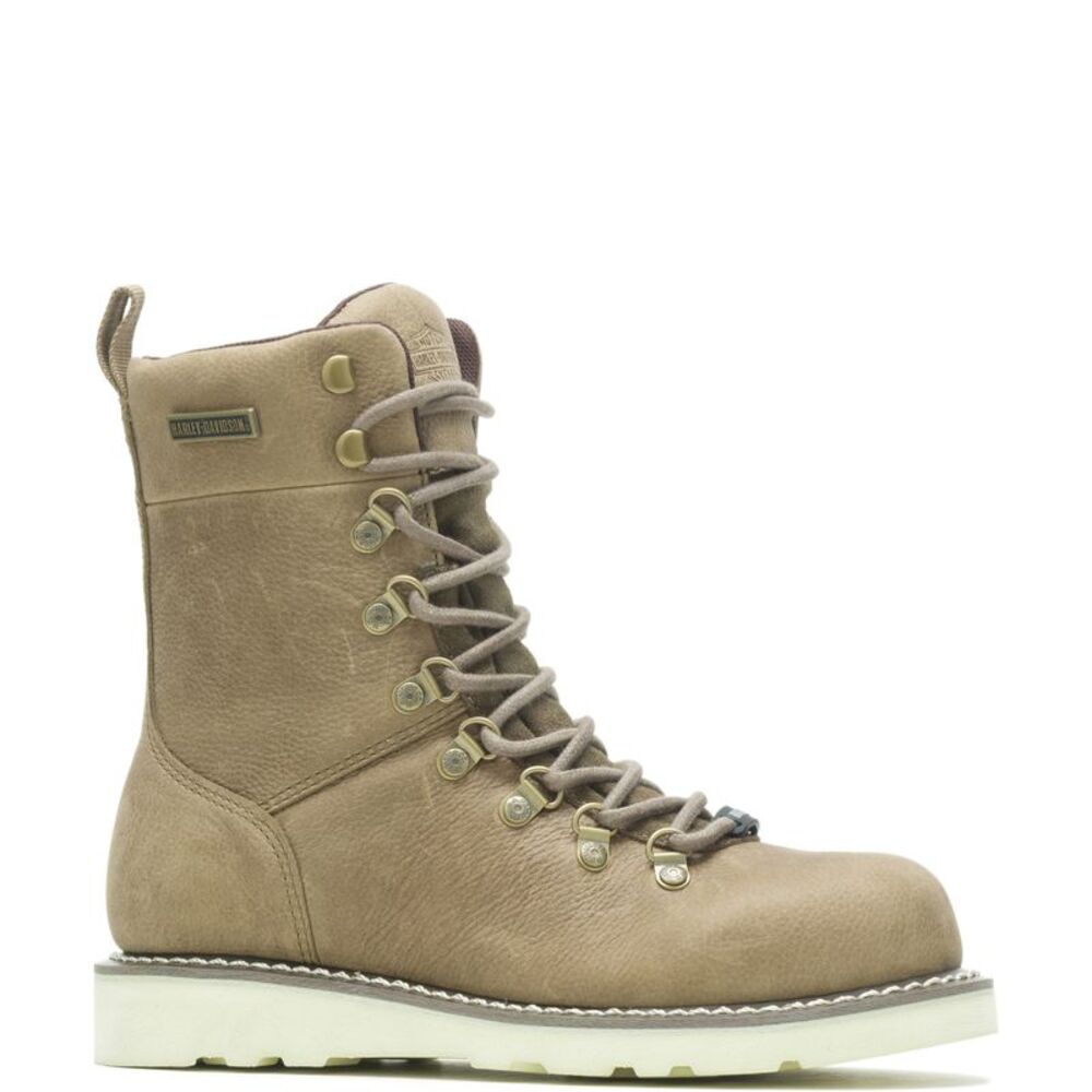 Harley-Davidson Womens Denway 7" Beige Boots (NWT) - Picture 2 of 7